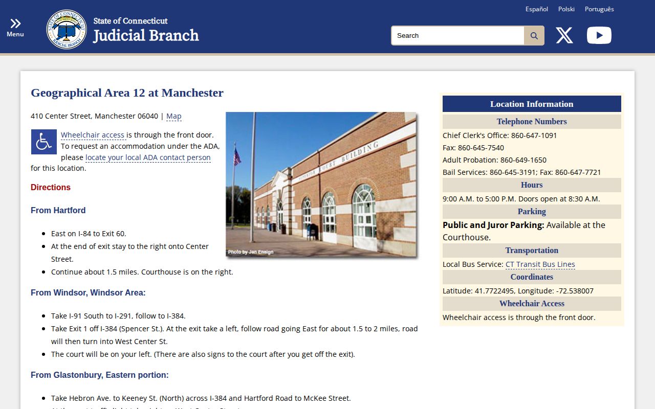 Manchester G.A. 12 Superior Court release record source
