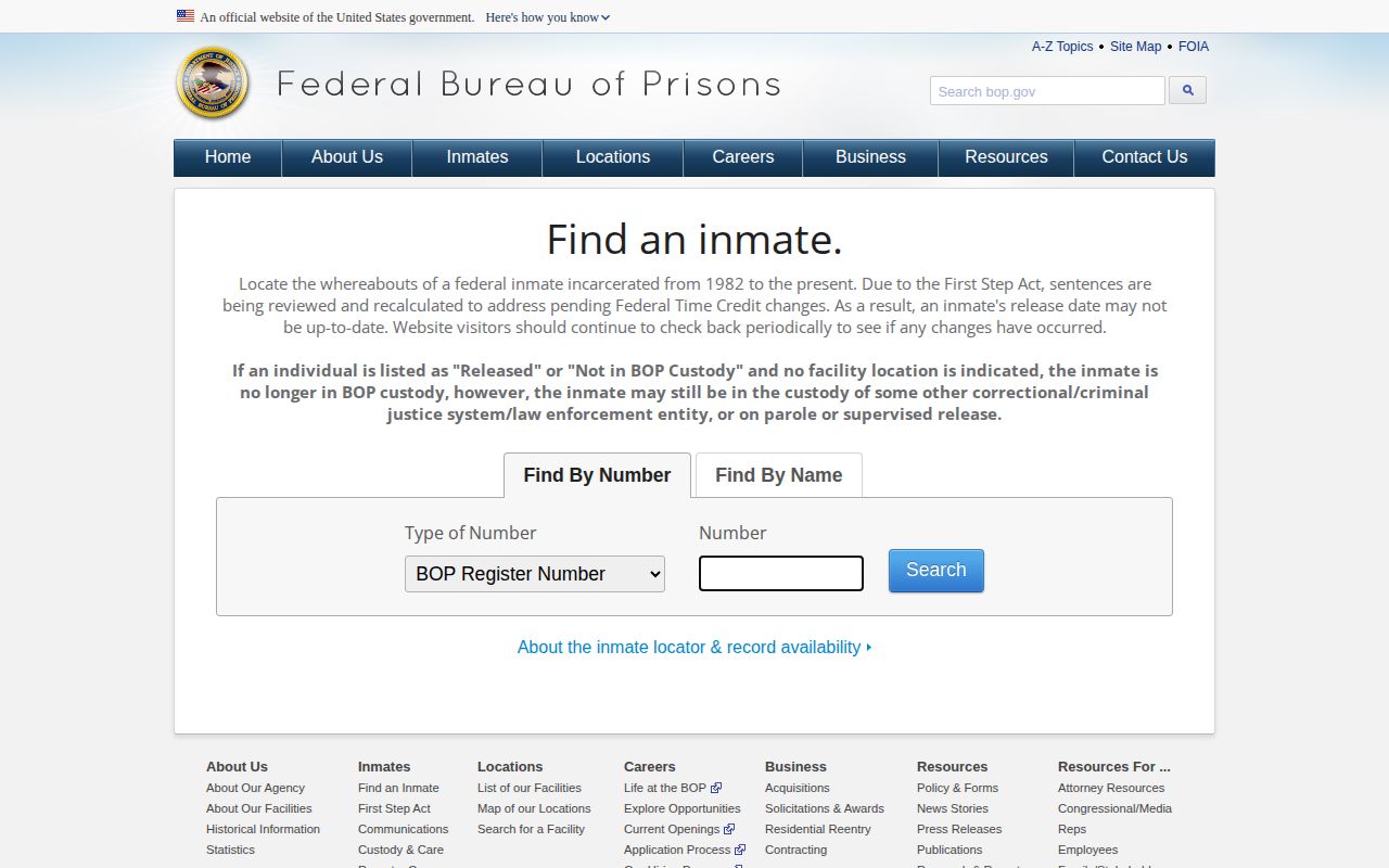 Federal BOP Connecticut Manchester release locator